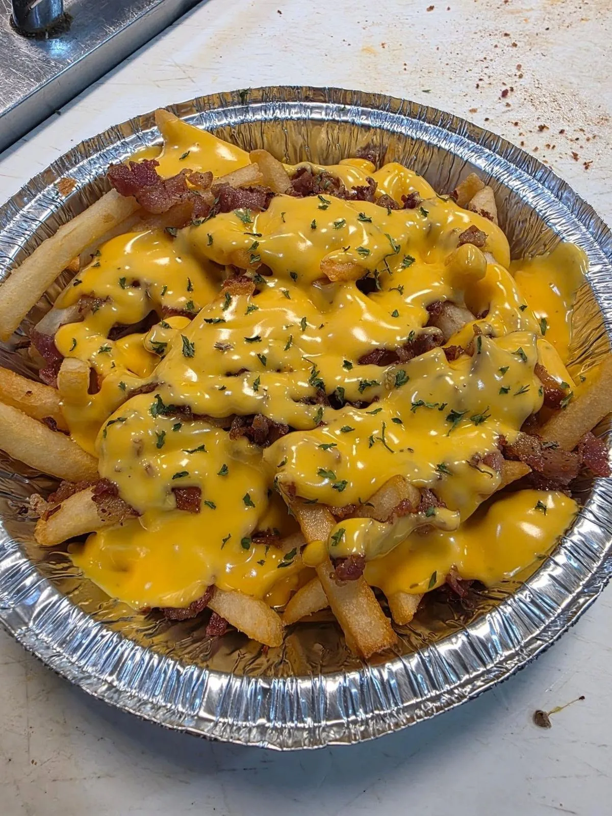 Loaded bacon chili cheese fries